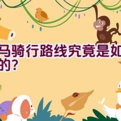 汉马骑行路线究竟是如何规划的？