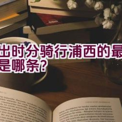 日出时分骑行浦西的最佳路线是哪条？