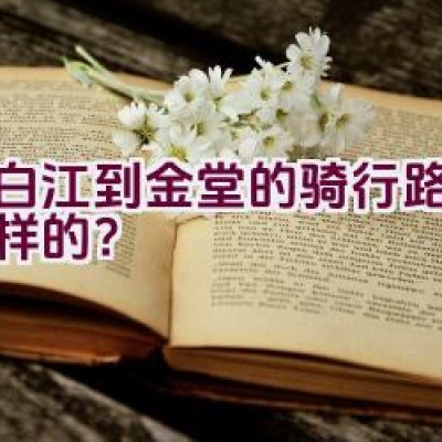 青白江到金堂的骑行路线是怎样的？