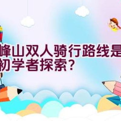 顺峰山双人骑行路线是否适合初学者探索？