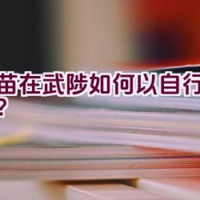 “苗苗在武陟如何以自行车代步？”