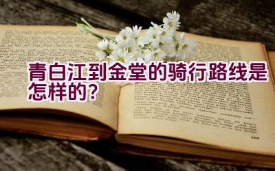 青白江到金堂的骑行路线是怎样的？插图