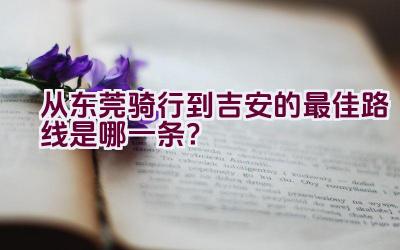 从东莞骑行到吉安的最佳路线是哪一条？插图