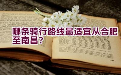 哪条骑行路线最适宜从合肥至南昌？插图