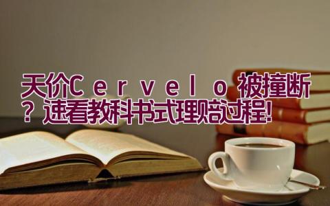 天价Cervelo被撞断？速看教科书式理赔过程！插图