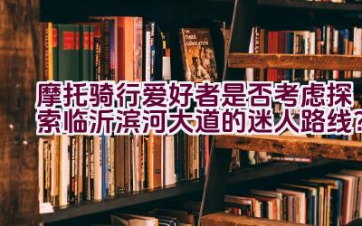 摩托骑行爱好者是否考虑探索临沂滨河大道的迷人路线？插图