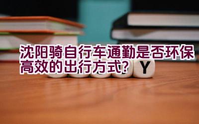 沈阳骑自行车通勤是否环保高效的出行方式？插图